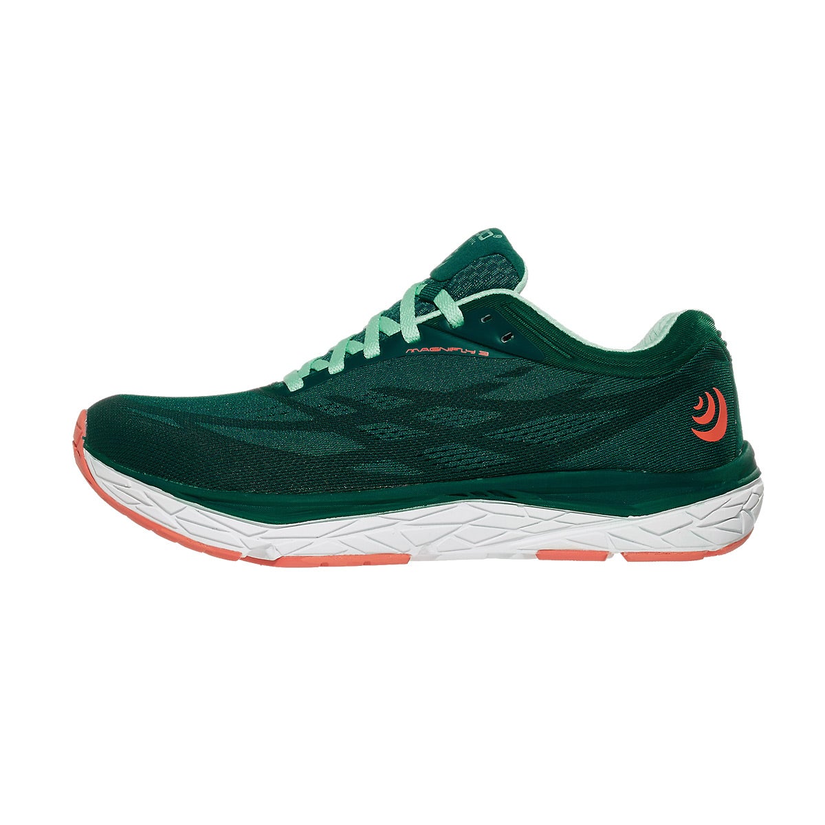 Topo Athletic Magnifly 3 Women's Shoes Emerald/Sky 360° View Running