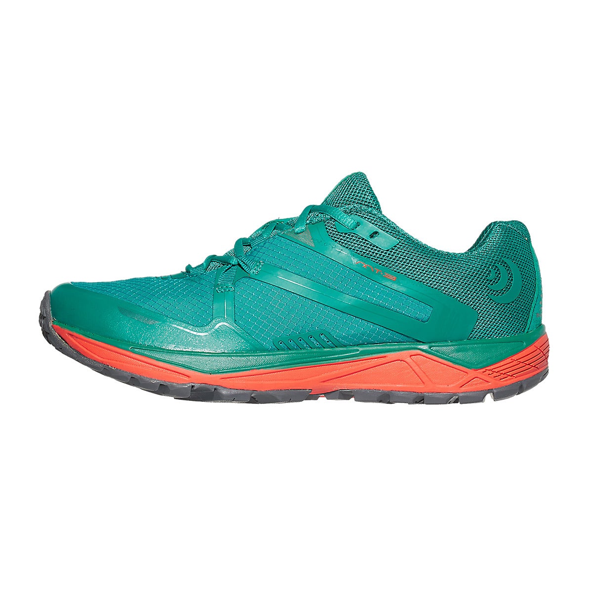 Topo Athletic MT3 Women's Shoes Emerald/Orange 360° View Running