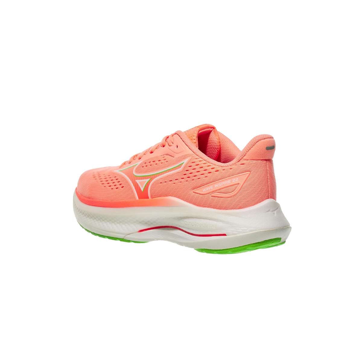 ルミスパ Mizuno Wave Inspire 22 Women's Shoes Coral/Jas Green 360° View