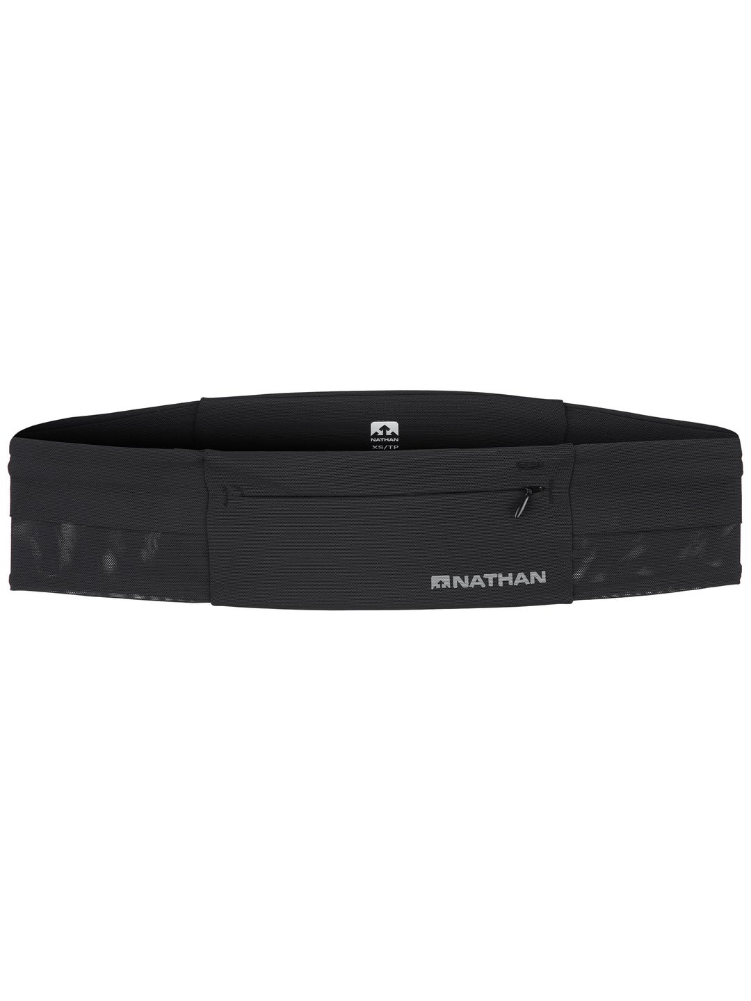 Ceinture De Running Avec Poches Nathan Zipster - Taille Large Bleu Turquoise - 4 Poches Zippées