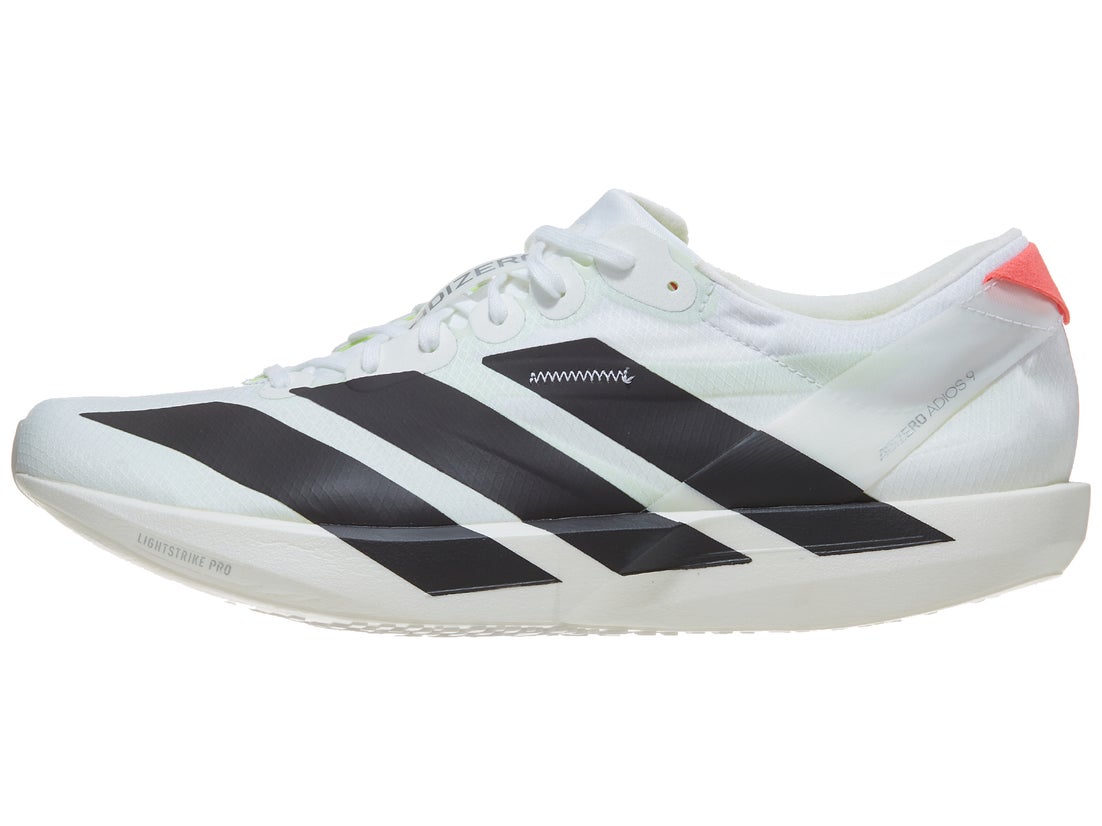 adidas adizero Adios 9 Men's Shoes White/Black/Red | Running Warehouse