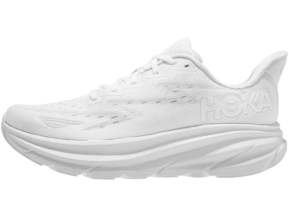 HOKA Clifton 9 Men's Shoes White/White Running Warehouse