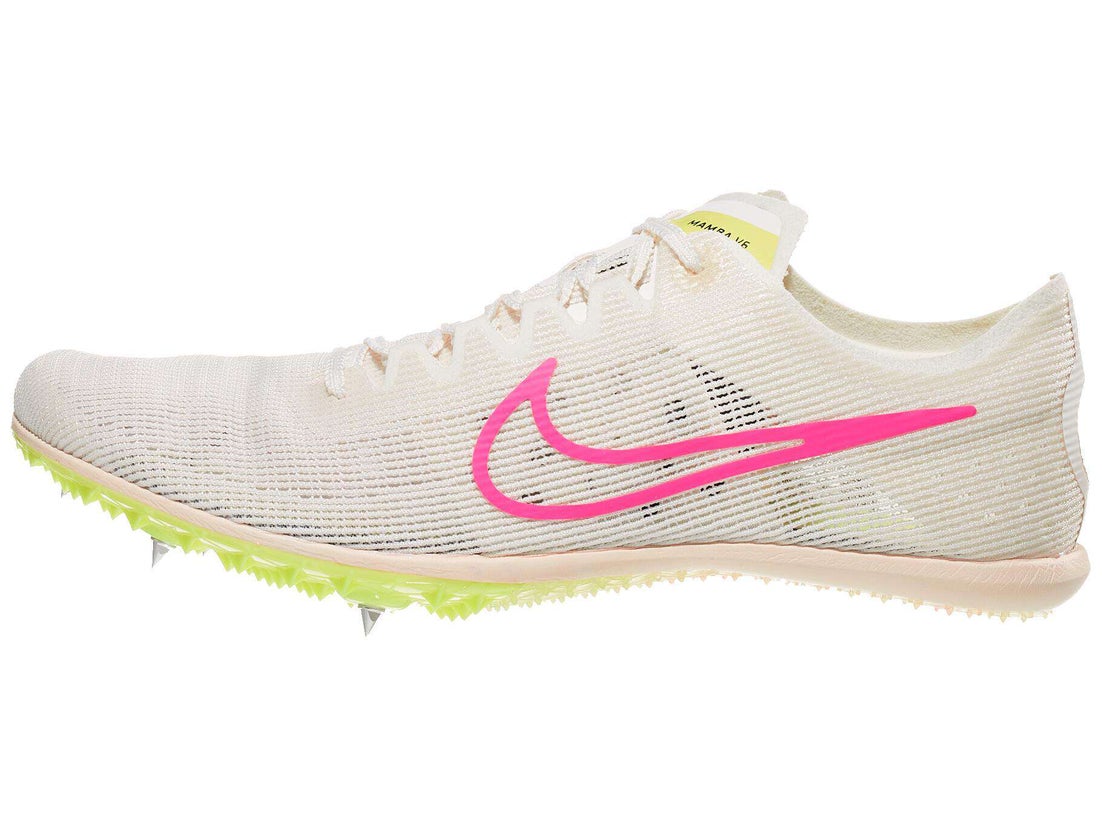 Nike Zoom Mamba 6 Spikes Unisex Sail/Fierce Pink/Lemon | Running Warehouse