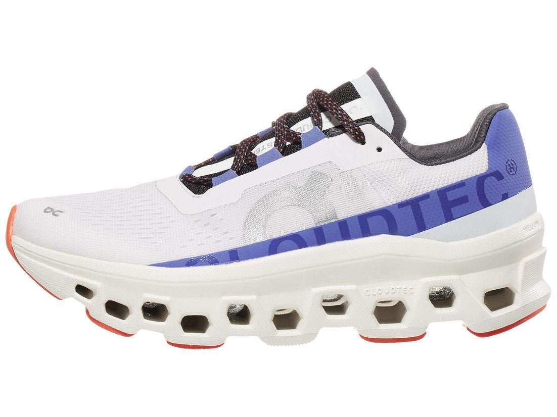 On Cloudmonster Women's Shoes Frost/Cobalt Running Warehouse