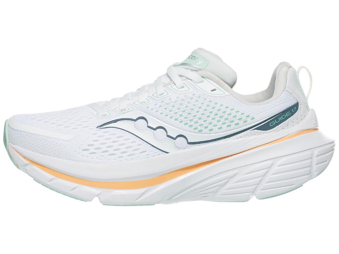 Saucony Guide 17 Women's Shoes White/Peel | Running Warehouse