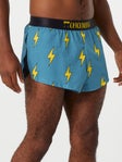 ChicknLegs Men's Blue Bolts 2" Split Shorts