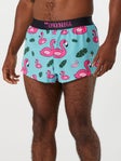 ChicknLegs Men's Blue Flamingos 2" Split Shorts