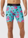 ChicknLegs Men's Blue Flamingo 8" Half Tight