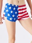 BOA Women's 1" Stretch Elite Split Short USA Flag