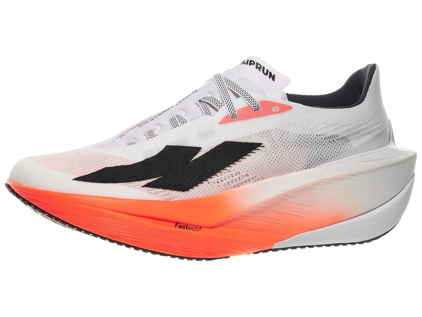 Men's Kipstorm Tempo shoe in a white and orange colorway with black accents