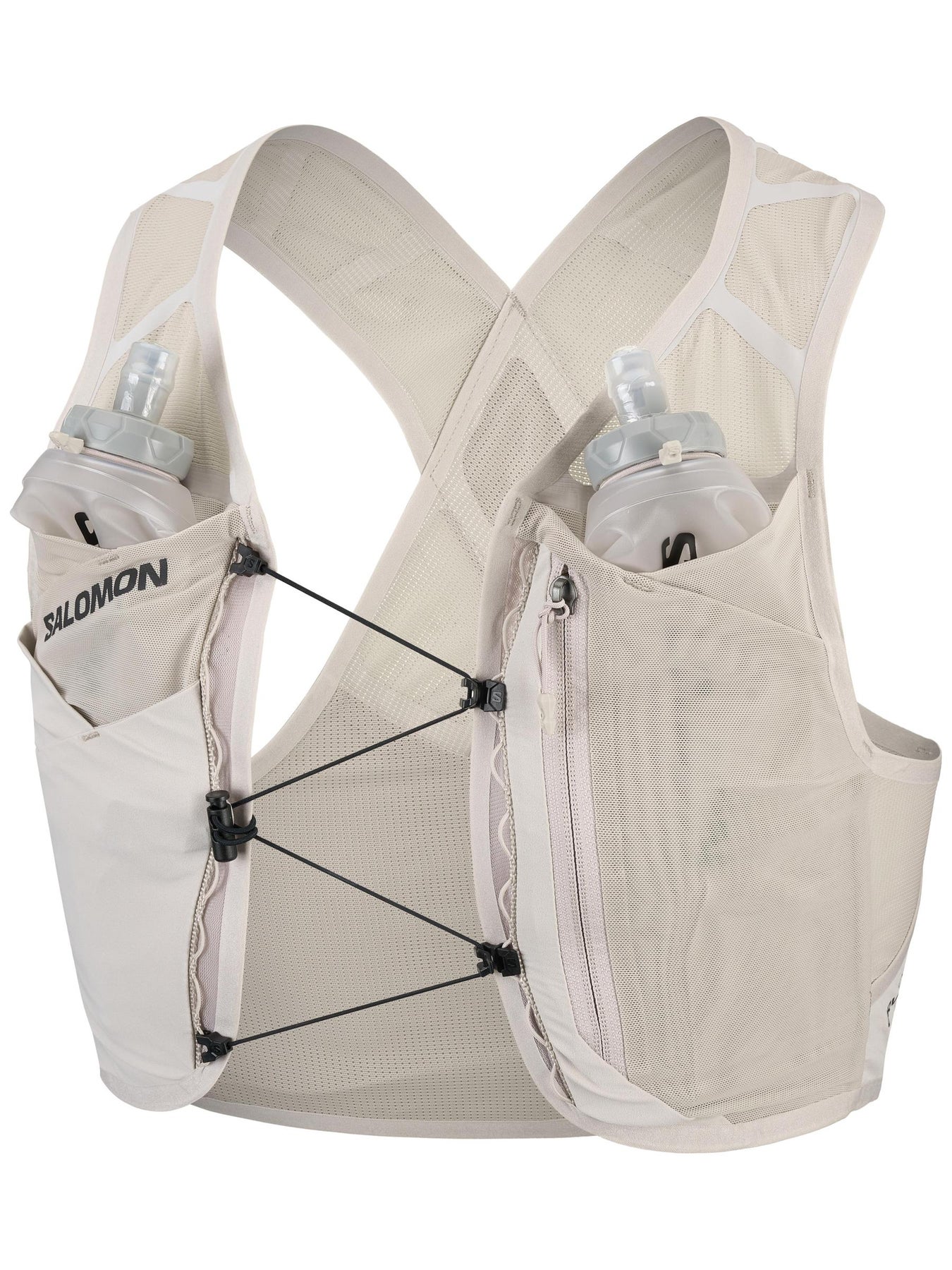 Front view of Salomon GRVL Concept Skin 2 running vest in Silver Cloud color 