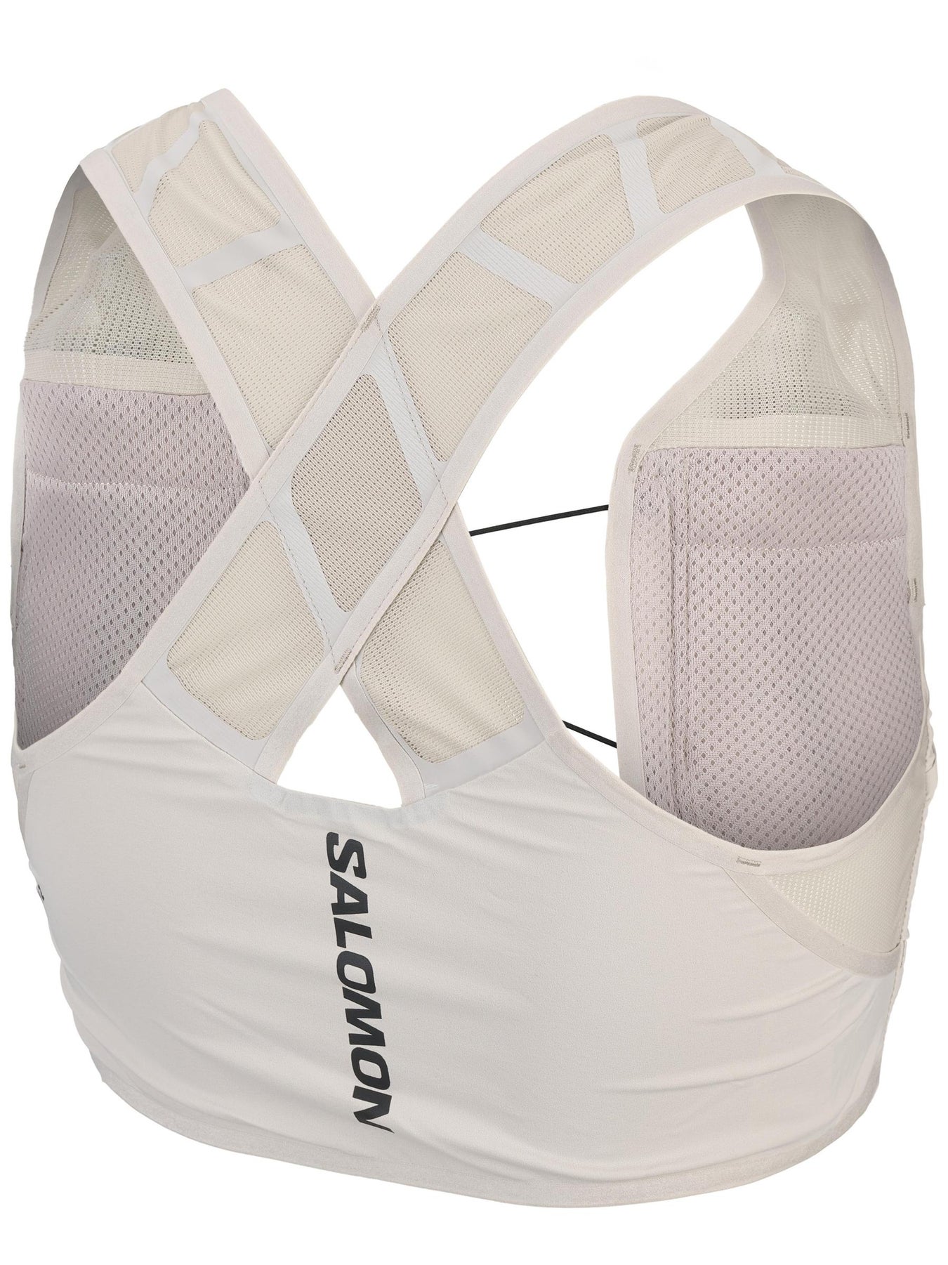 Back view of Salomon GRVL Concept Skin 2 running vest in Silver Cloud color 