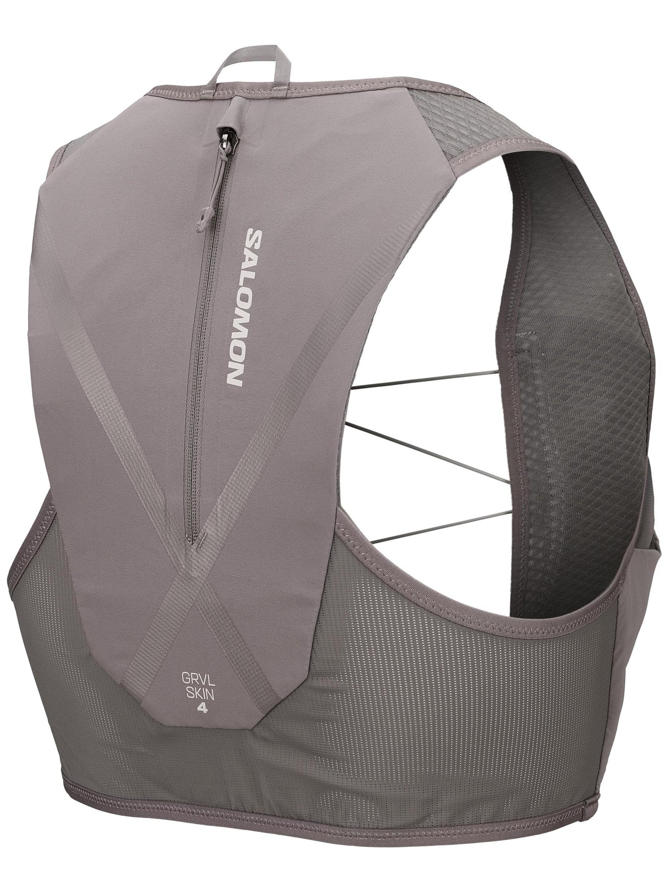 Back view of Salomon GRVL Skin 4 running vest in Iron color