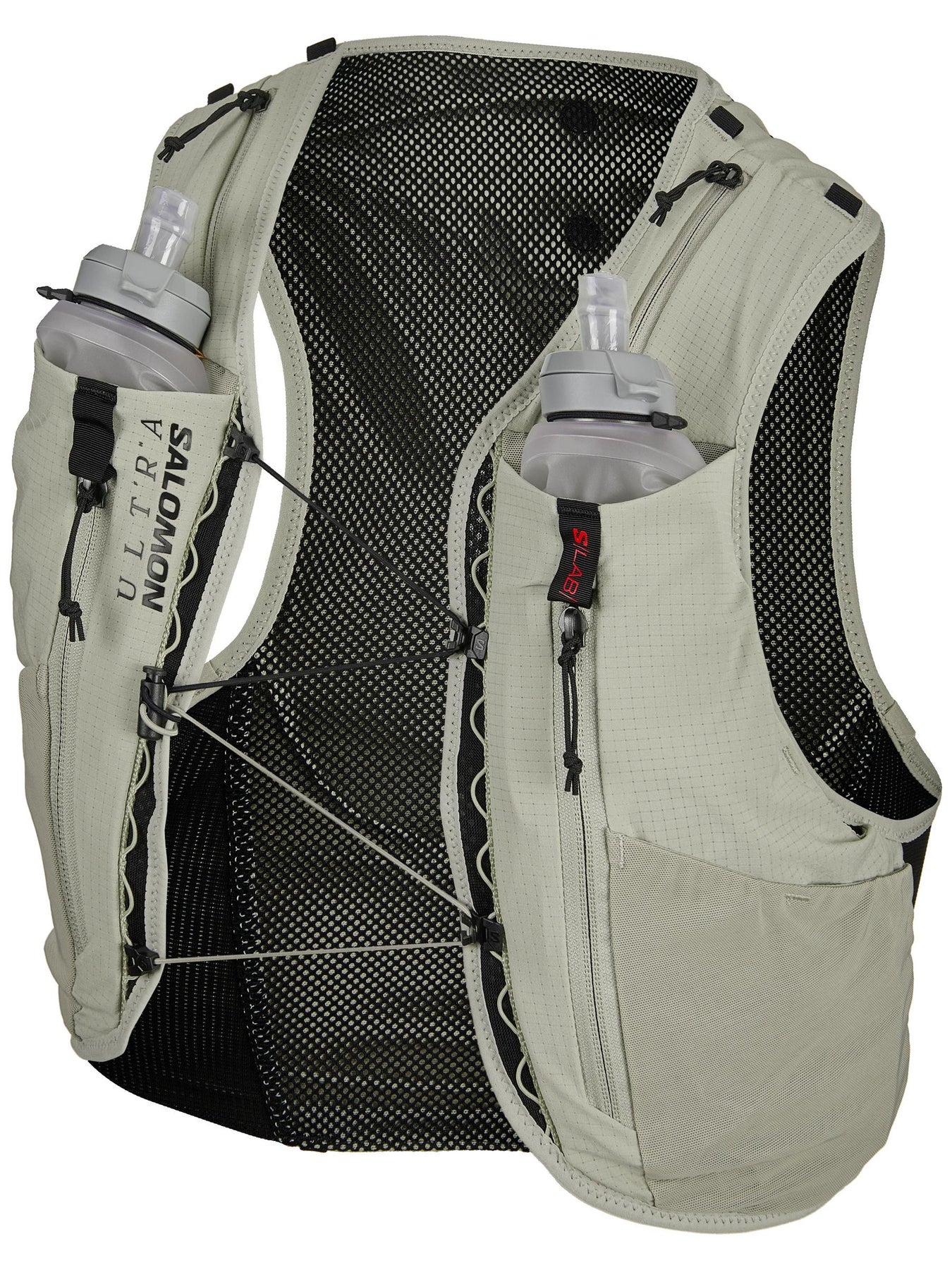 Front view of Salomon S/Lab Ultra 12 Set Pack in Goat/Black color