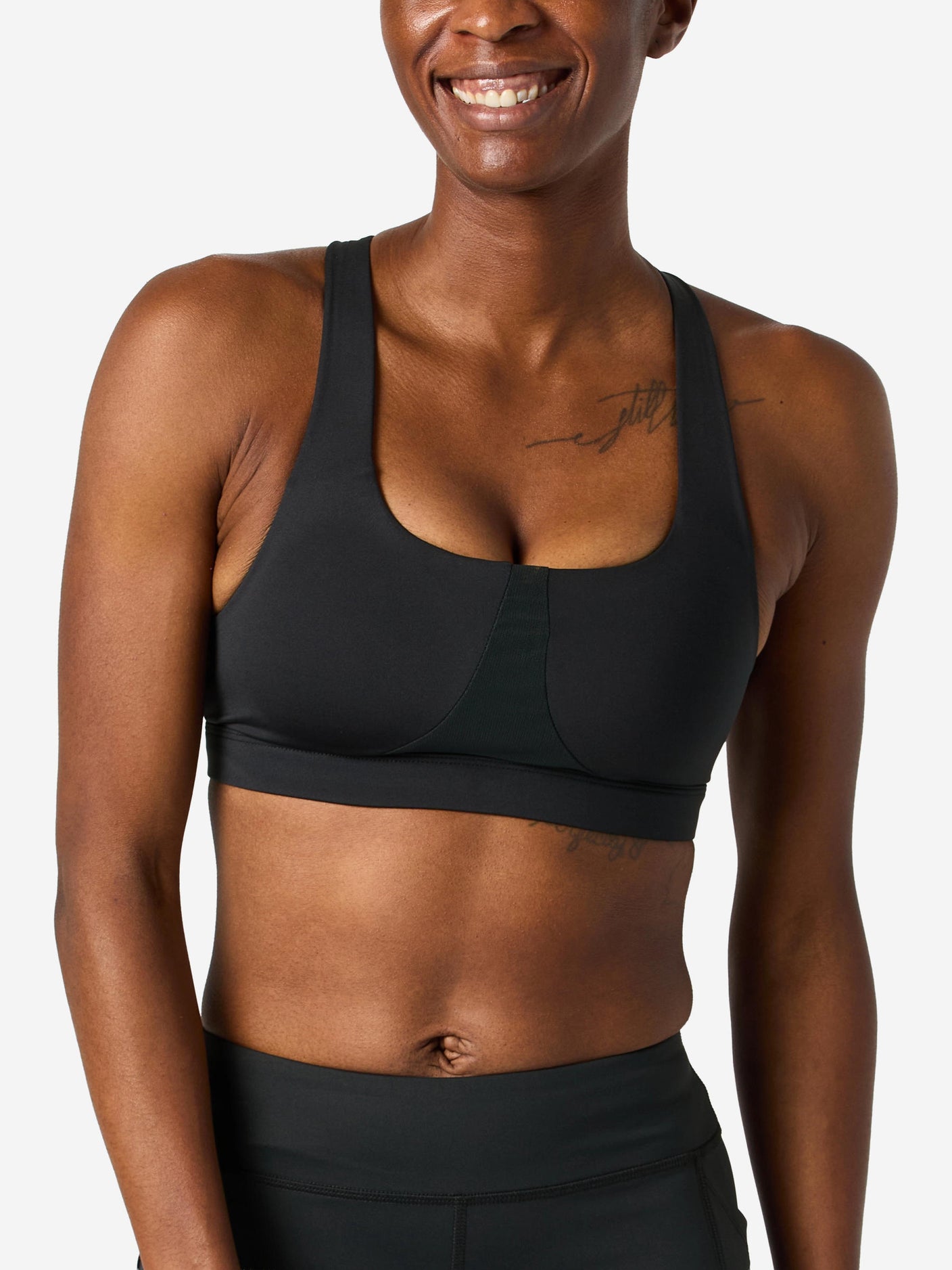 Front view of model wearing an rabbit Zone 3 Bra
