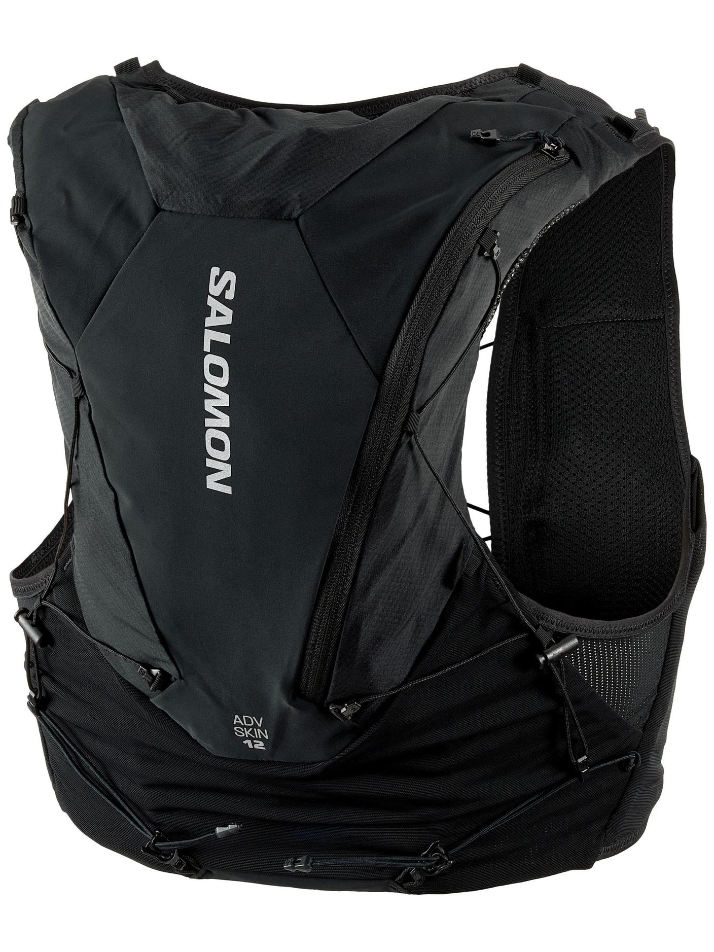 Back view of Salomon Advanced Skin Set Pack hydration vest in black color