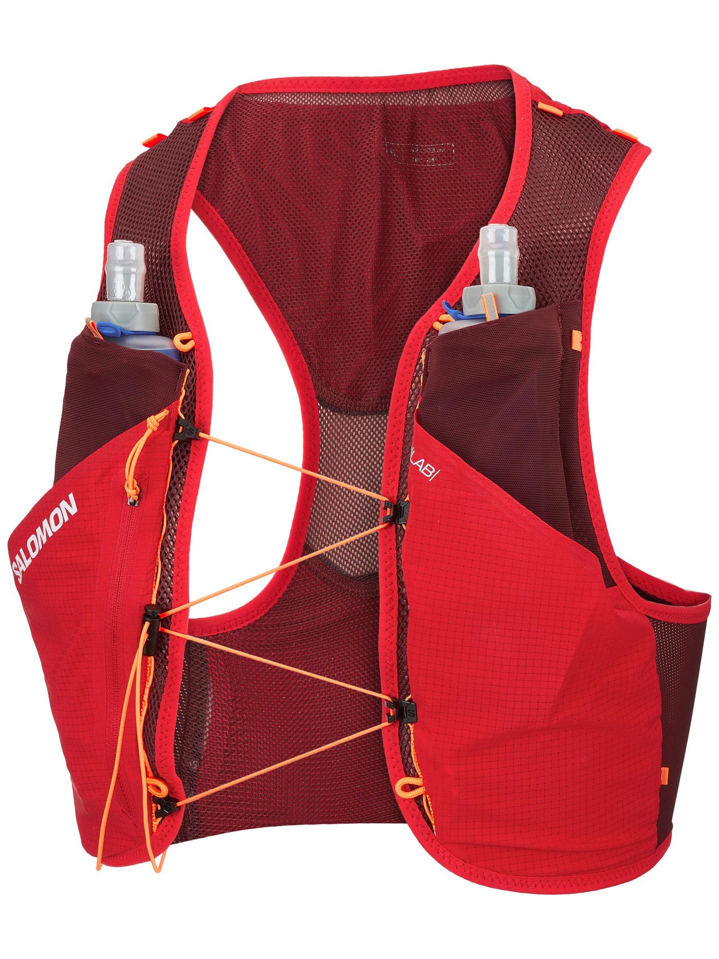 Front view of Salomon S/Lab Pulsar 3 Set Pack in Fiery Red color
