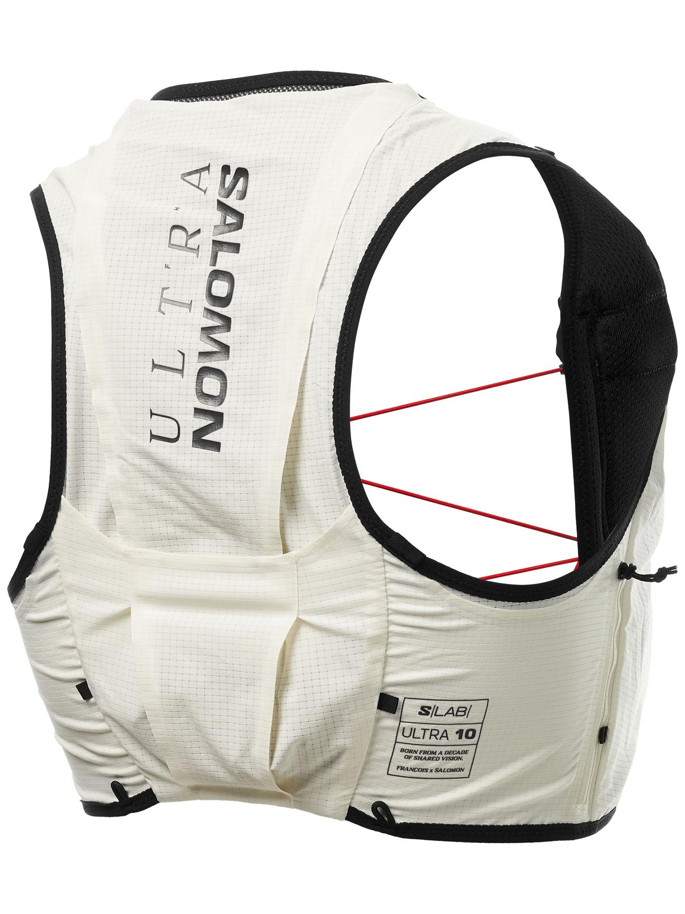 Back view of Salomon S/Lab Ultra 10 Set Pack in Vanilla Ice color