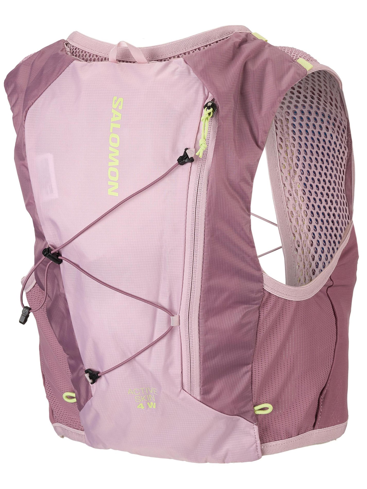Back view of Salomon Women's ADV Skin Set Hydration vest in khaki and white color
