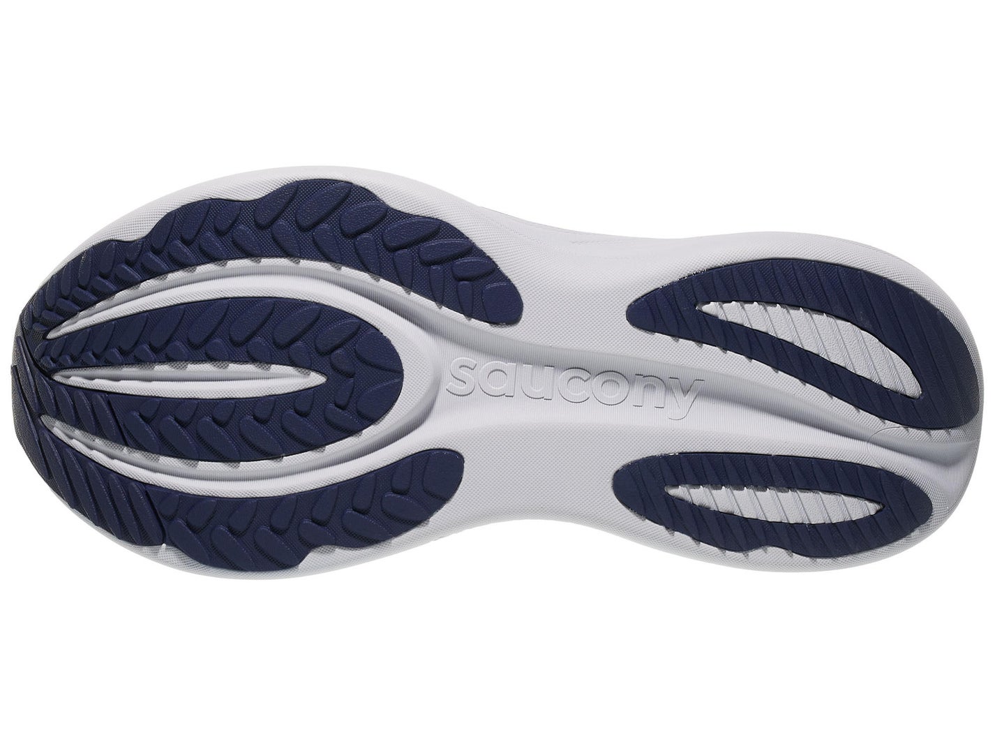 Lateral view of a Men's Saucony Triumph 24 in a Lapis/Silver colorway