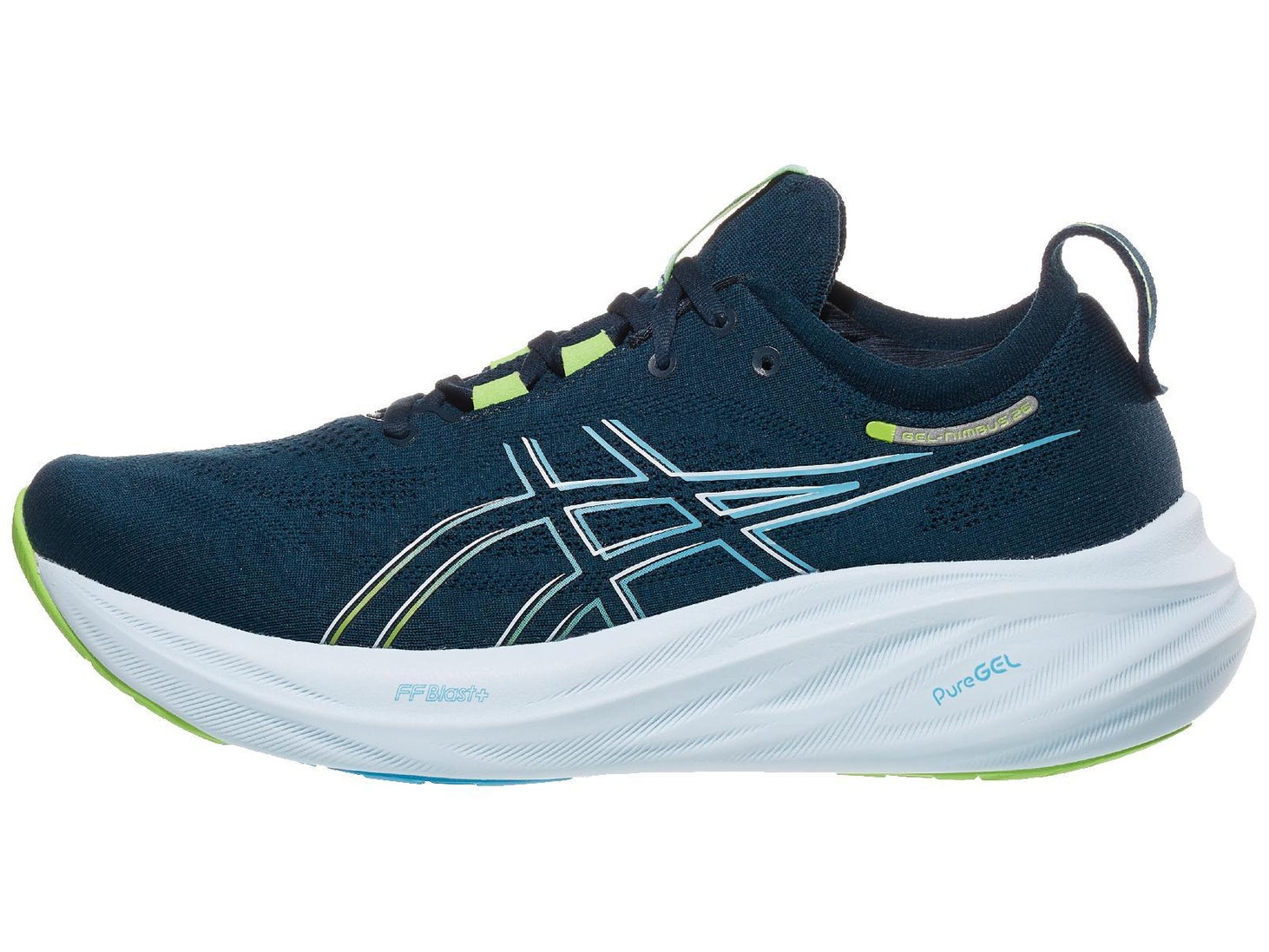 ASICS Gel Nimbus 26 Men's Shoes French Blue/Lime | Running Warehouse