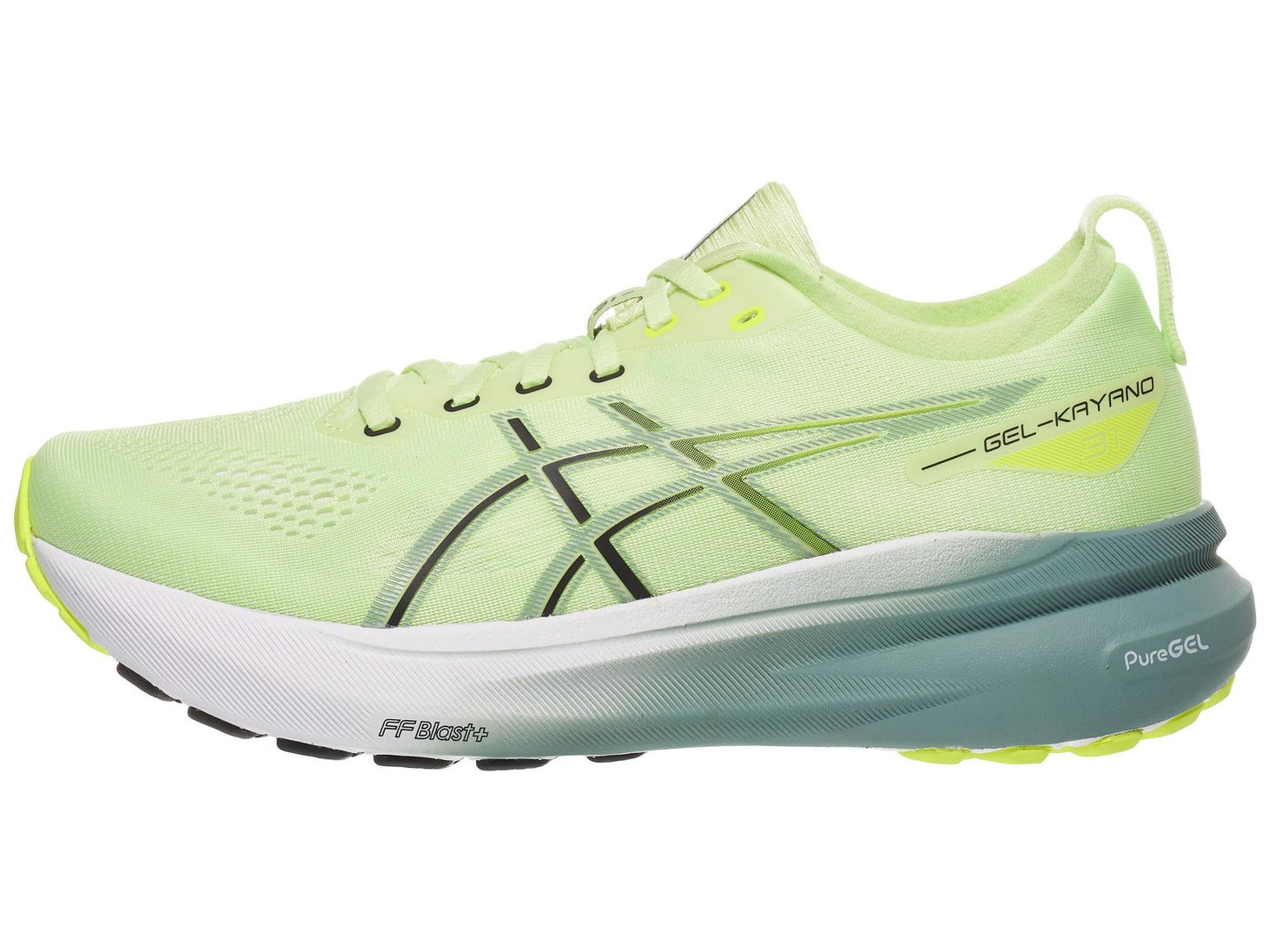 ASICS Gel Kayano 31 in light green color