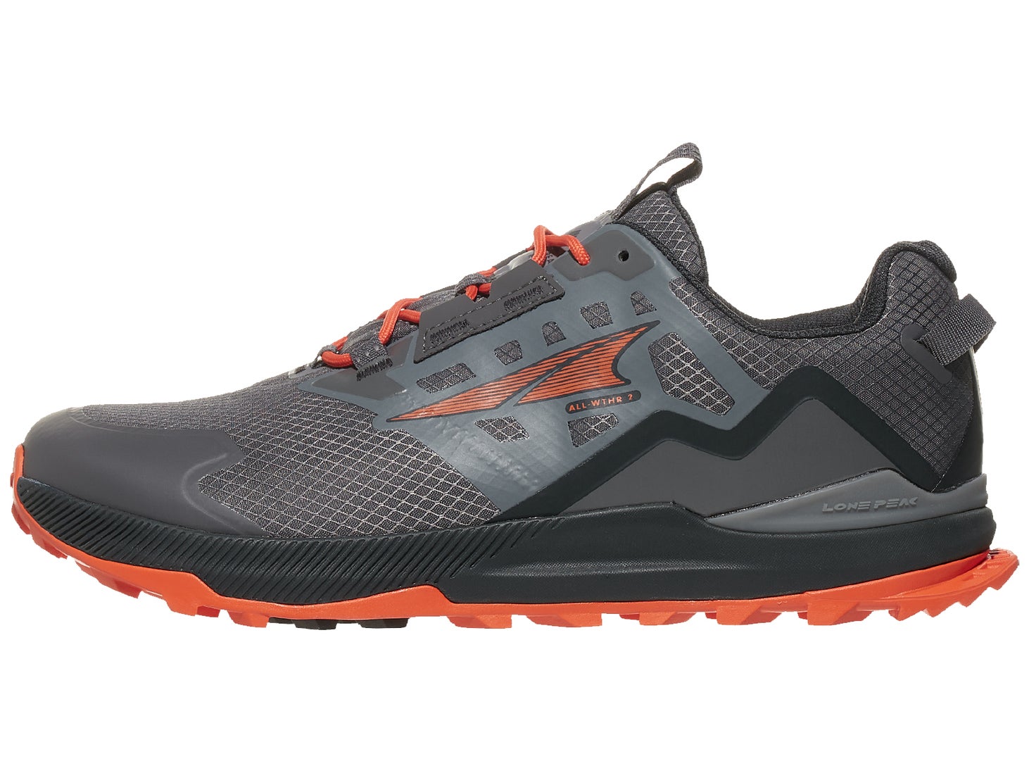 Altra Lone Peak ALL-WTHR Low 2 Men's Shoes Grey/Orange | Running Warehouse