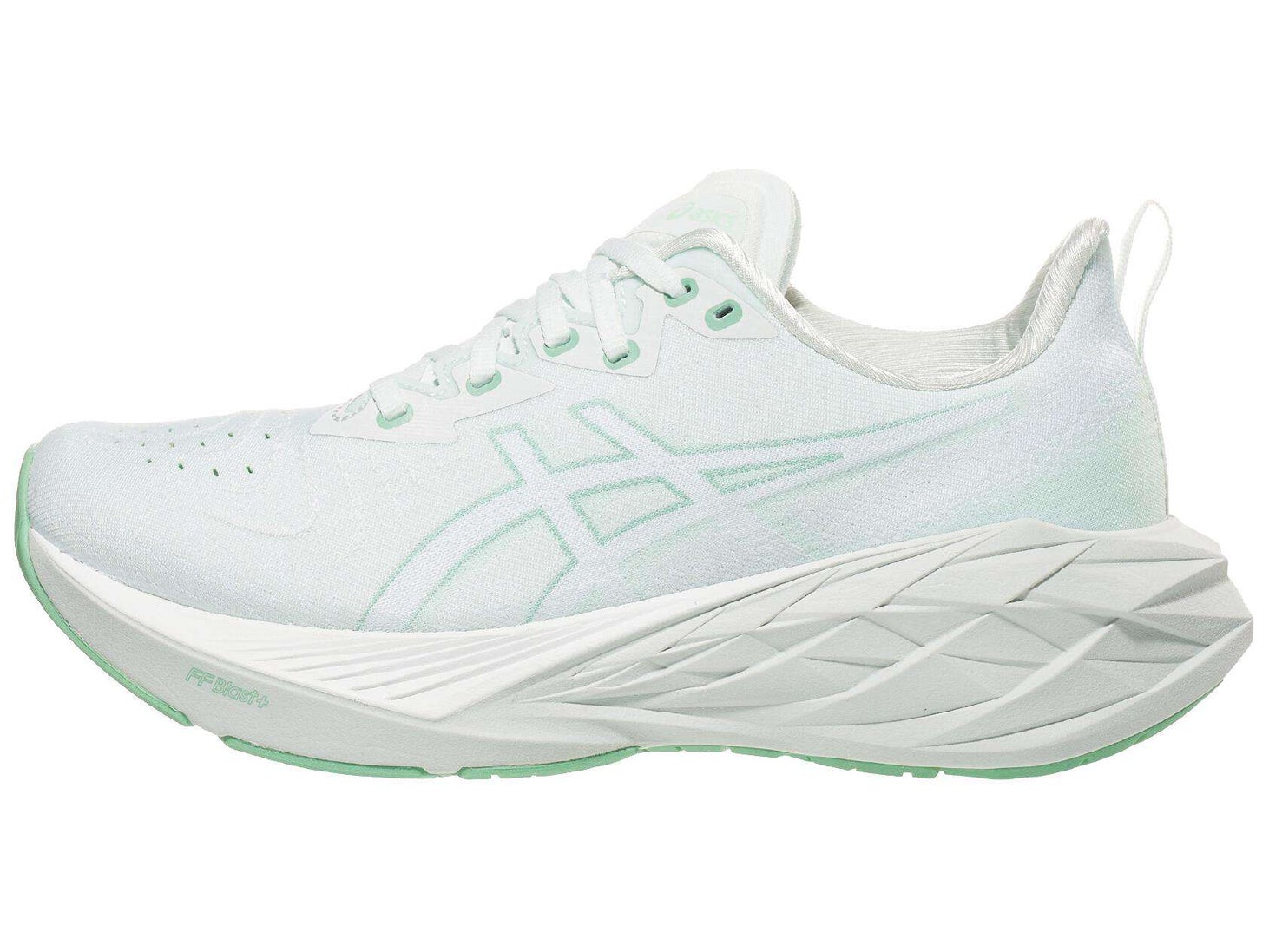 asics novablast white mint