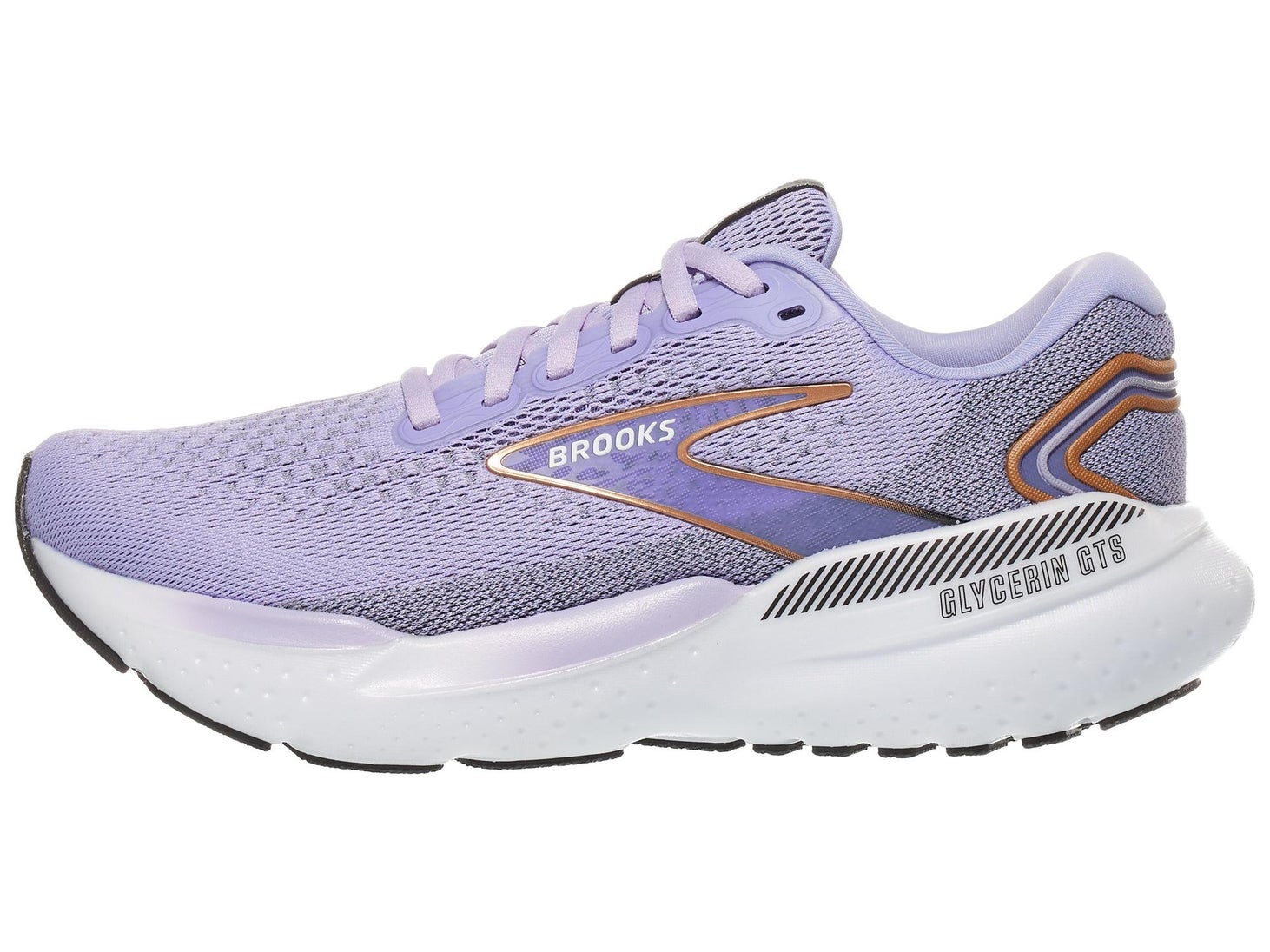 Brooks Glycerin GTS 21 Women's Shoes Lavender/Black/Cop Running Warehouse
