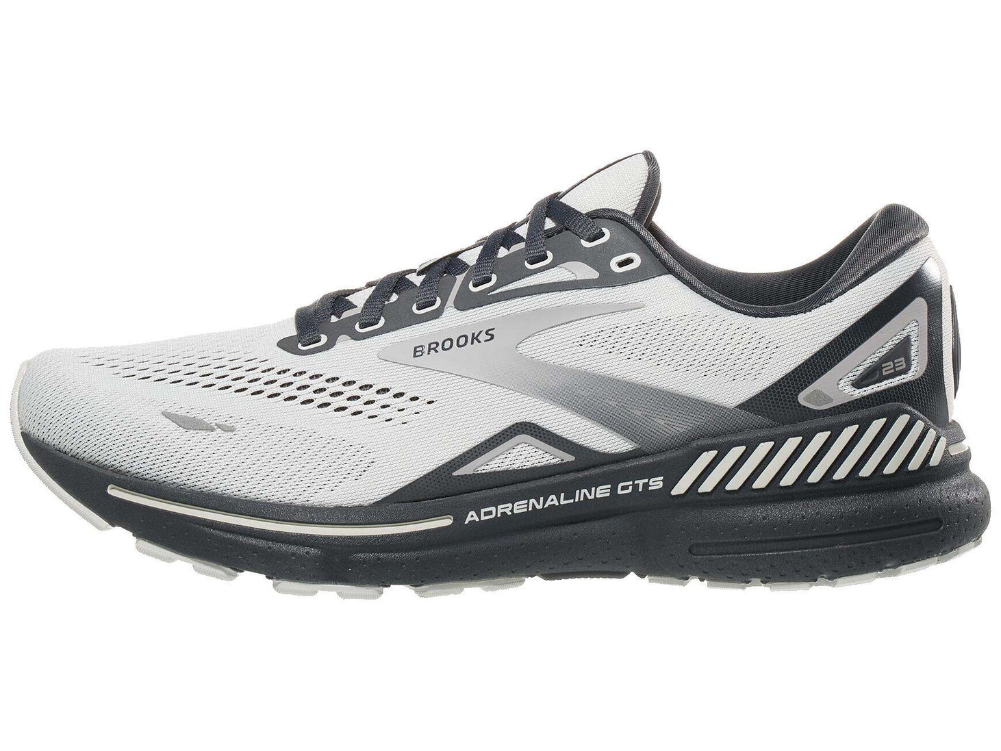 Brooks Adrenaline GTS 23 Men's Shoes Oyster/Ebony/Alloy Running Warehouse