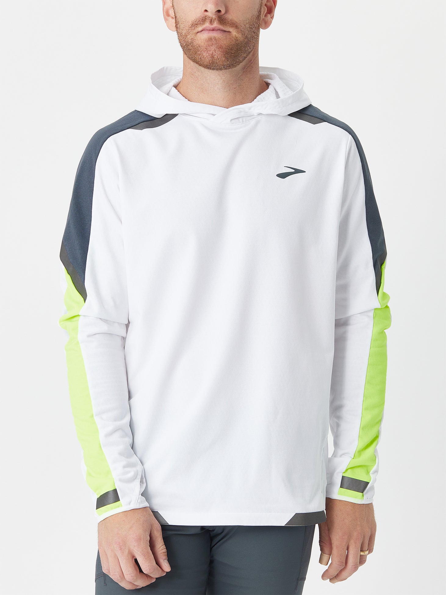 run visible thermal hoodie