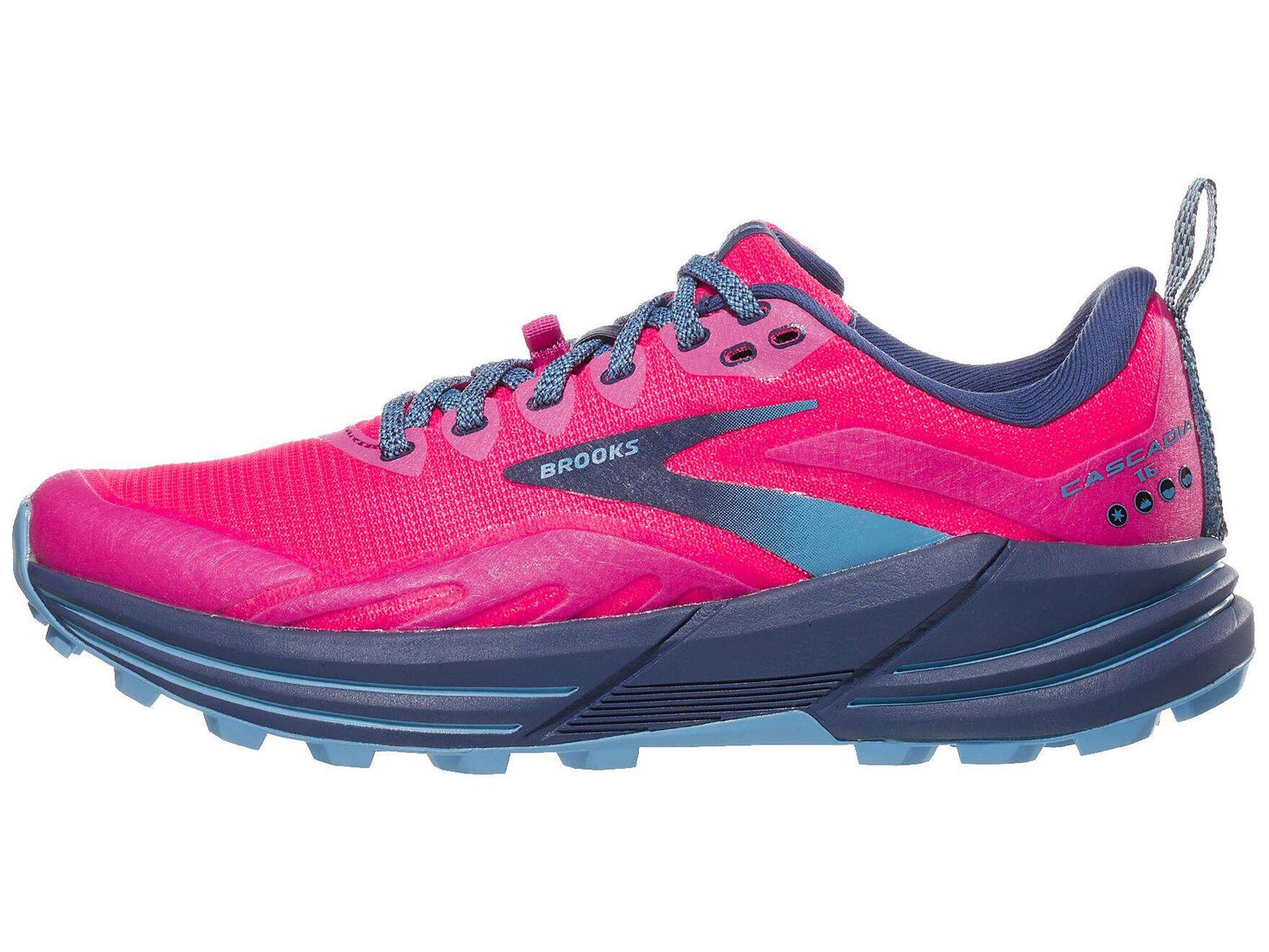 Brooks Cascadia 16 Women's Shoes Pink/Flambe/Cobalt | Running Warehouse
