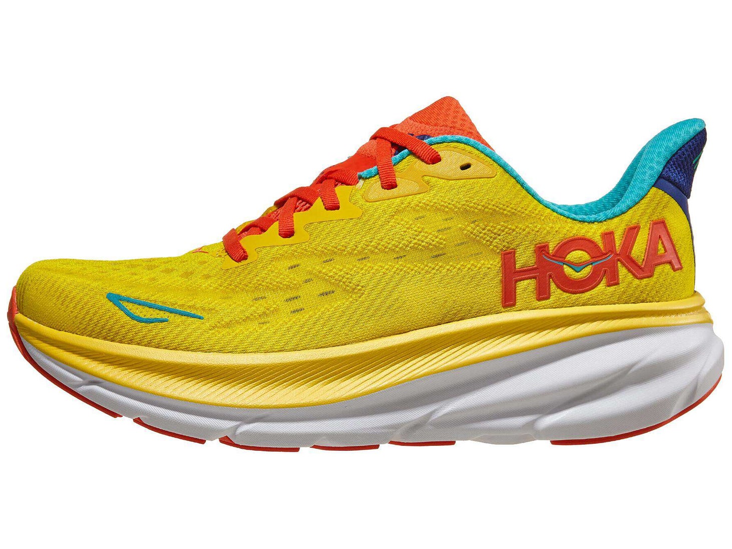 HOKA Clifton 9 Men's Shoes Passion Fruit/Maize Running Warehouse
