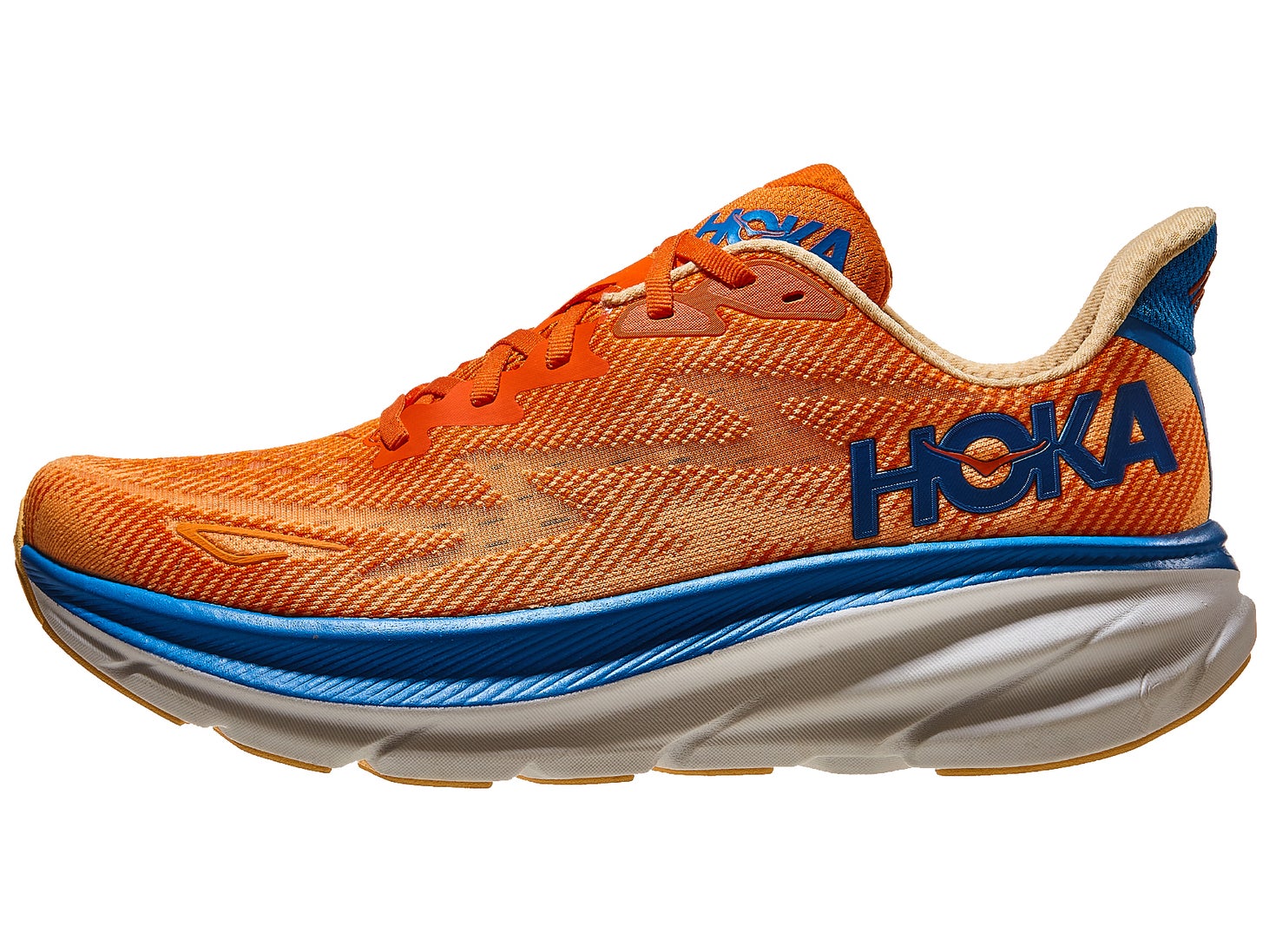 HOKA Clifton 9 Men's Shoes Vibrant Orange/Impala | Running Warehouse