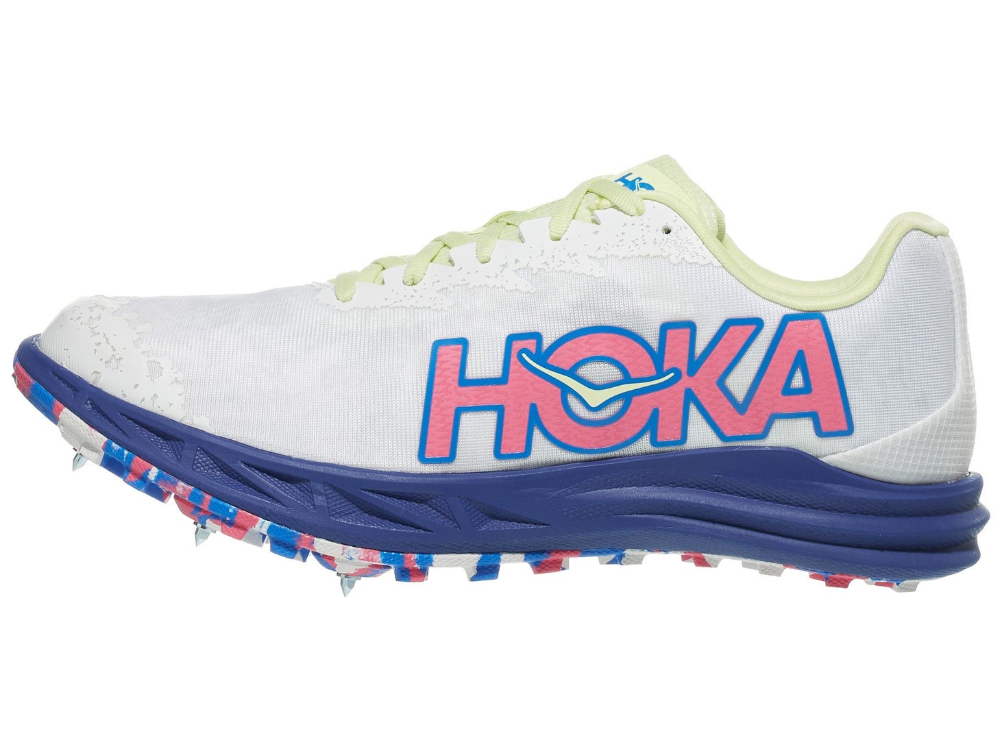 HOKA Crescendo XC Spikes Unisex White/Blueberry Running Warehouse