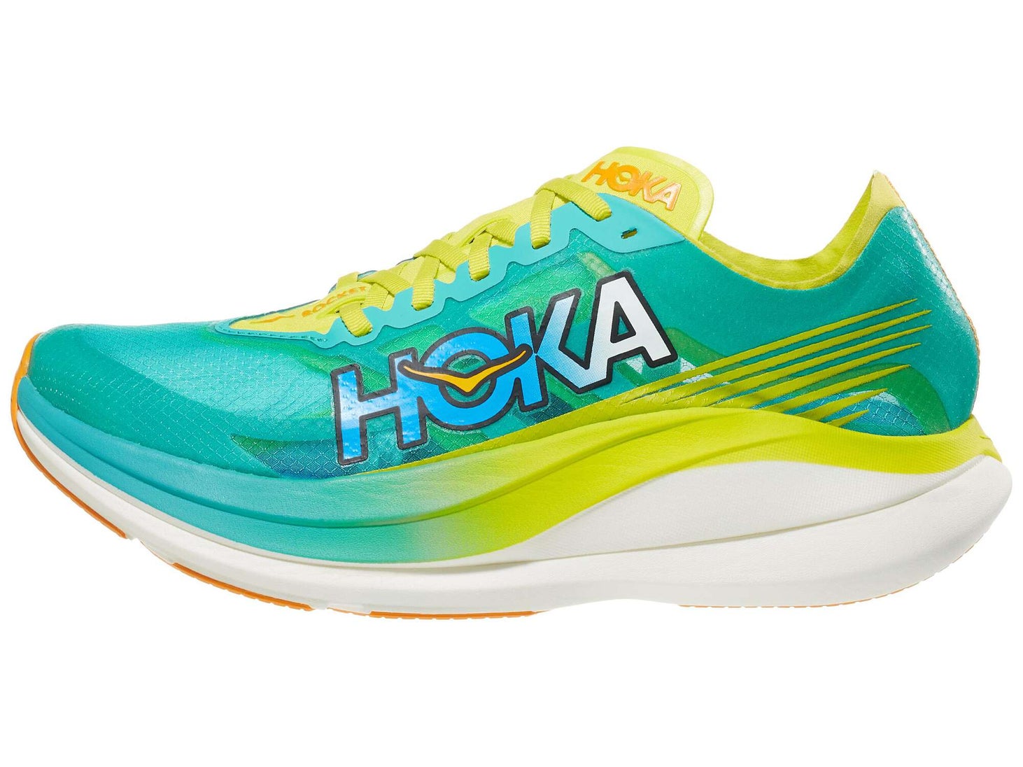 HOKA Rocket X 2 Unisex Shoes Ceramic/Evening Primrose Running Warehouse