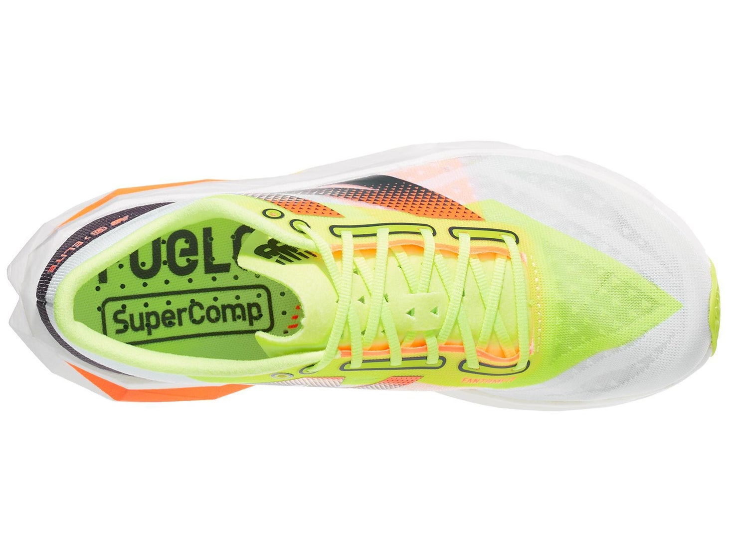Picture of a pair of New Balance FuelCell SuperComp Elite v4 with a view of the top of both shoes.