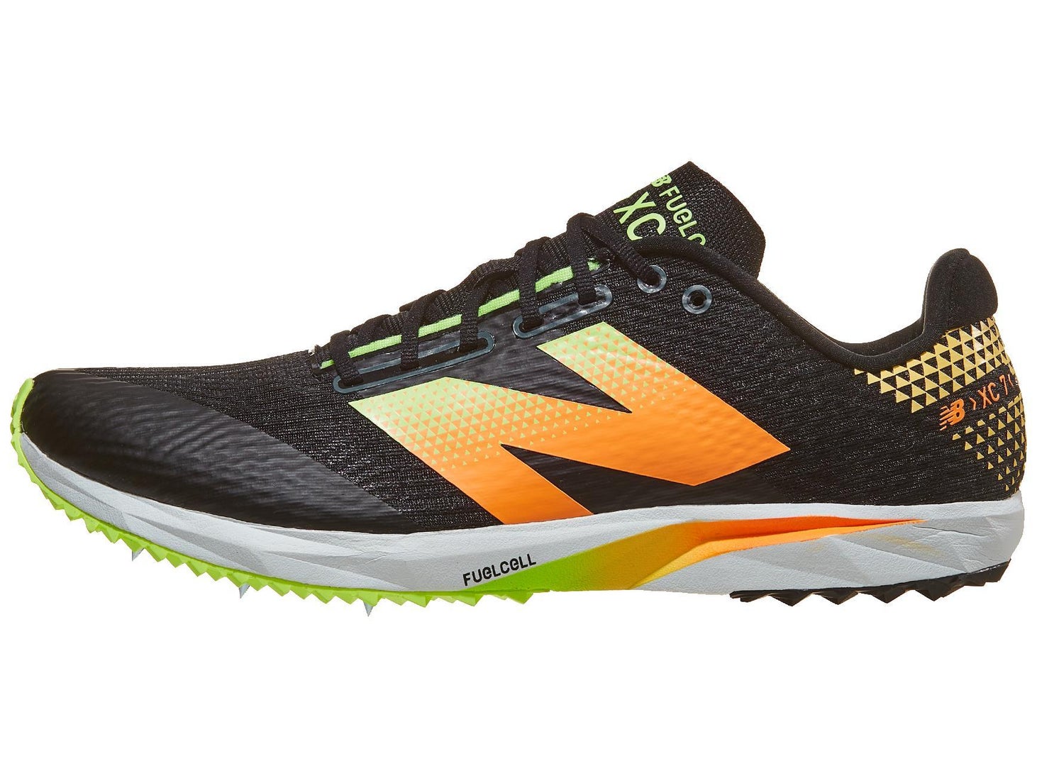 New Balance XC7 v5 XC Spikes Unisex Blk/Lime/Mango Running Warehouse