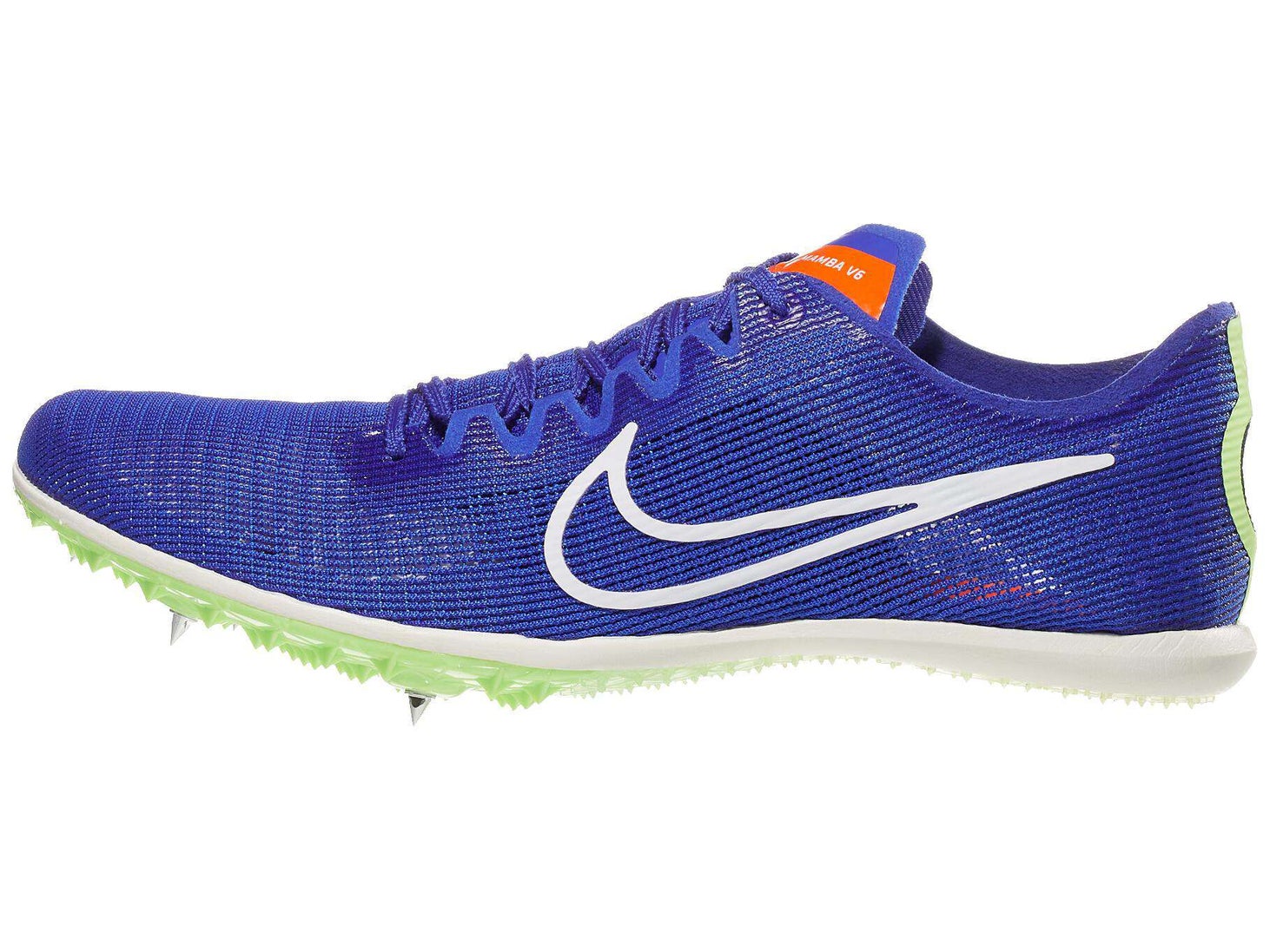 Nike Zoom Mamba 6 Spikes Unisex Racer Blue/White/Lime | Running Warehouse