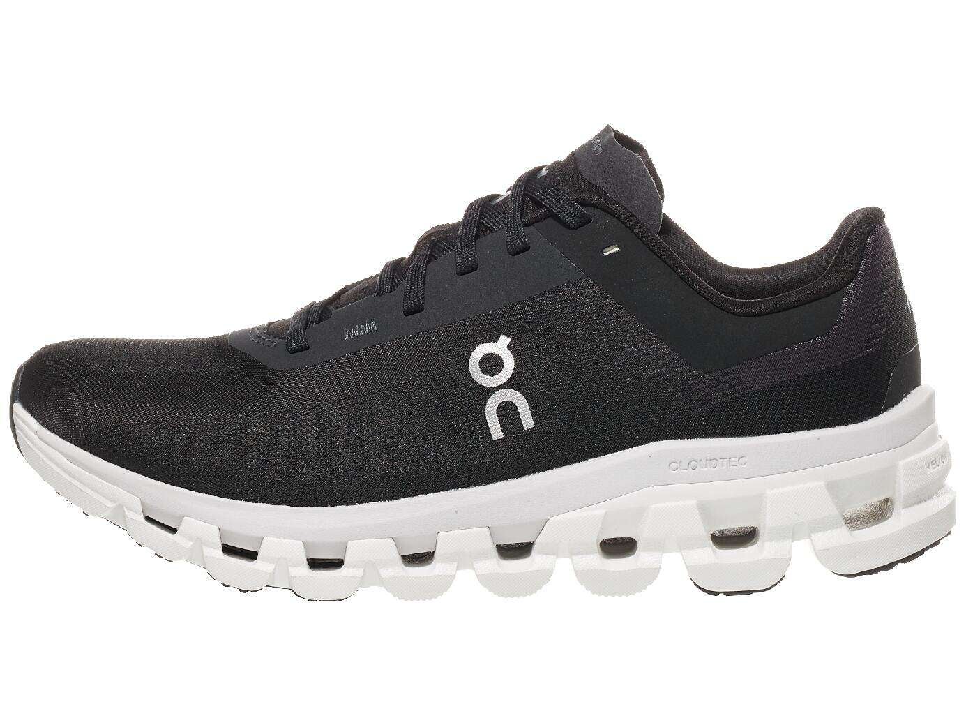 On Cloudflow 4 Men's Shoes Black/White Running Warehouse
