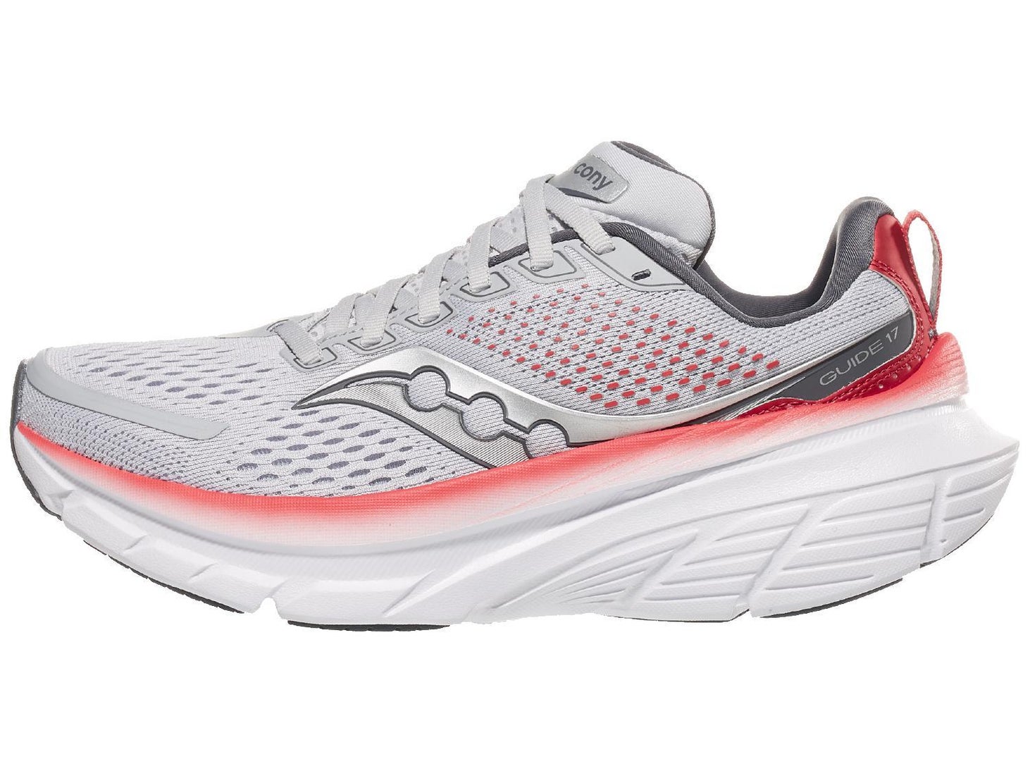 Saucony Guide 17 in cloud cayanne color