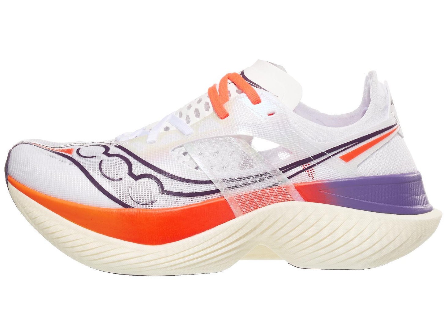 Saucony Endorphin Elite Men's Shoes White/ViziRed | Running Warehouse