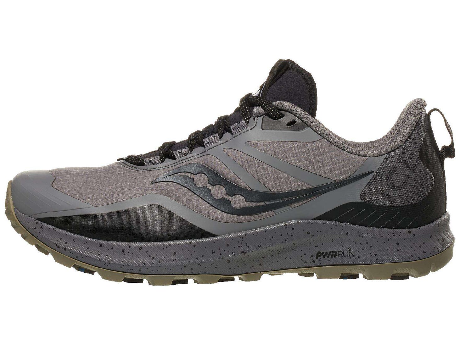 Saucony Peregrine ICE+ 3 Men's Shoes Gravel/Black | Running Warehouse