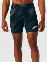 Brooks Men's Elite Black Zag 8" Short Tight