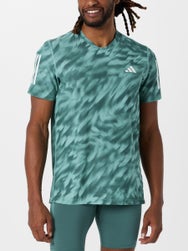 adidas Men's Own The Run Allover Print Short Sleeve