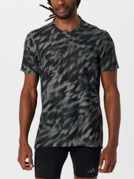 adidas Men's Own The Run Allover Print Short Sleeve