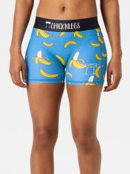 ChicknLegs Women's Blue Bananas 3" Compression Shorts