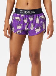 ChicknLegs Women's Sloths 1.5" Split Shorts