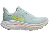 HOKA Clifton 10 Women's Shoes Sea Glass/Neon Flame