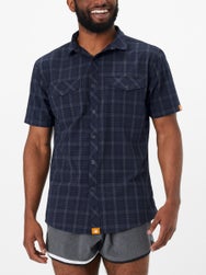 rabbit Men's High Country Short Sleeve Shirt Blue Plaid